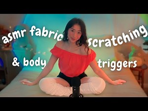 ASMR Fabric Scratching & Body Triggers ✨💤 (skin scratching, hand sounds, sock scratching)