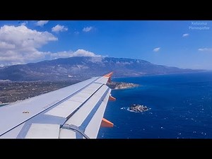 EasyJet A320 | Windy Approach and Landing at Kefalonia (LGKF) | Passenger View