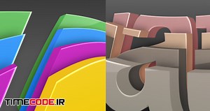 دانلود پروژه آماده افترافکت : لوگو 3D Colorize Logo Reveal – تایم کد