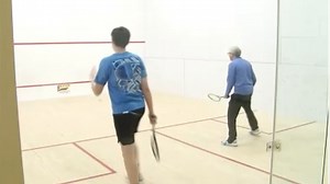 Inside a squash court manufacturing company