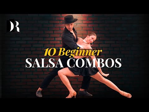 10 Salsa Beginner Basic Combos | Daniel Rosas & Elisabel Violet