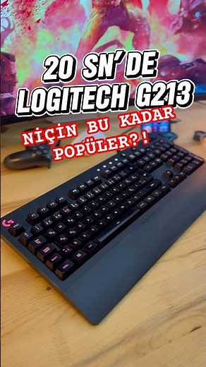 Logitech G213 Klavye – 20 Saniyelik Hızlı İnceleme 🚀
