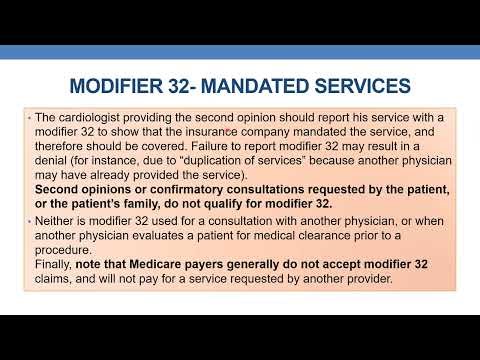 MODIFIER 32 WITH EXAMPLES
