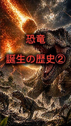 恐竜誕生の歴史② #恐竜#恐竜の歴史#恐竜雑学#ジュラ紀#白亜紀#古代生物#進化の歴史#地球の歴史#絶滅#隕石衝突#大量絶滅#未解明#雑学#豆知識#知らなかった#ショート動画#YouTubeショート