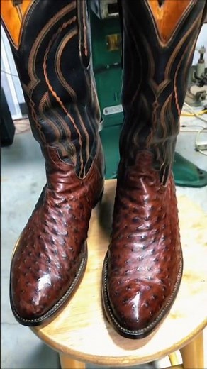 Lucchese Ostrich Boots Resole #willienelson #luccheseboots #cowboyboots #cowgirlboots #westernboots