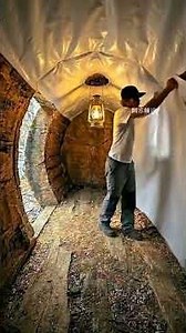 荒野峽谷巨木庇護所：從中空倒木到溫暖木屋 #庇護所 #剪映 #建造 #庇護所建造
