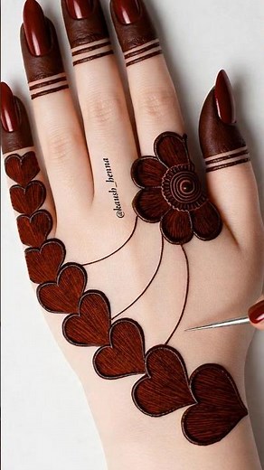 Easy mehndi design for back|simple mehndi design #mehandi #henna#kaushhenna#shortsfeed #shorts#reel