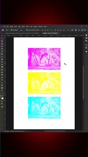 Photoshop 2026 - Tips for separating images into RGB colors, blending techniques #desinity