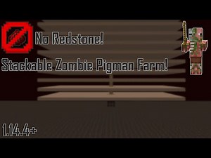 Stackable Zombie Pigman Farm for Minecraft 1.14.4+ | Tutorial