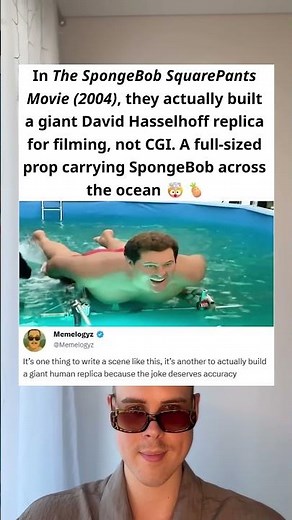 In The SpongeBob Movie (2004), They Used a Giant Real Hasselhoff Prop Instead of CGI