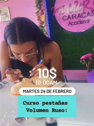 Curso de Pestañas Volumen Ruso👁 Pensum⬇️⬇️⬇️ 👁¿Qué es volumen ruso? 👁Longitud & peso ideal. 👁Cómo armar los abanicos. 👁Trabajo por capas. 👁Adhesivos. 👁Pinzas. 👁Remoción. 👁Cuidados post. Incluye: ✅Certificado. ✅Guía. ✅Coffe break. ✅80% materiales para la práctica (El alumno debe traer: lápiz, cuaderno, una pinza L, pinza plana y una bandeja de pestañas). ✅Asesoría vía online por un mes. ✅Práctica supervisada. Fecha: 23 de Febrero Hora: 10:00a.m Costo: 10$ ❗Debes reservar tu cupo cancelan