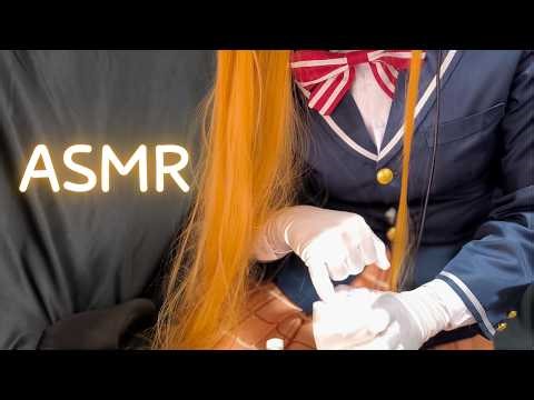 Sleepy Ear Cleaning ASMR | Ear Pick & Finger Ear Cleaning on an Angel's Lap [Mahiru Cosplay]