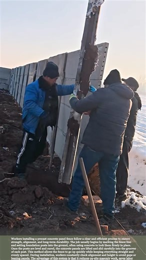 From posts to panels: building a solid concrete boundary #relaxing #satisfying #hardwork #farming