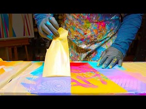 Easy Abstract Painting With Masking Tape And Acrylic Paint | Stratus