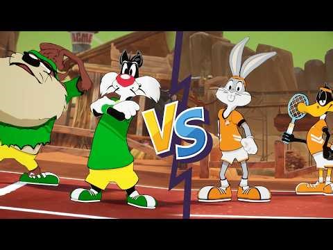DAFFY DUCK & BUGS BUNNY VS SYLVESTER THE CAT & TASMANIAN DEVIL - TENNIS