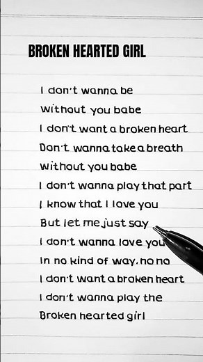 Beyonce - Broken Hearted Girl (Lyrics)