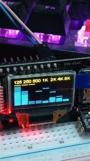 Micro Spectrum Analyzer 8band esp32 WROOM dev board