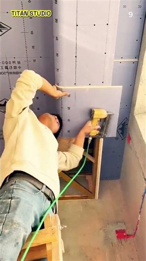 The process of installing a ceiling roof using super practical modern tools #shorts
