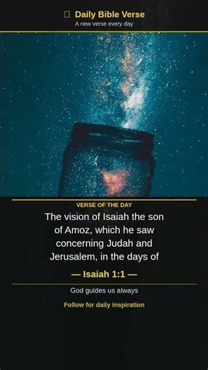 Isaiah 1:1 | Bible Verse of the Day