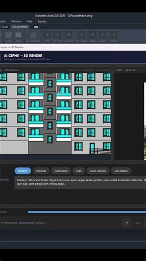 AutoCAD + AI: High-End Renders from 2D Drawings #aiarchitecture #autocad #3dvisualization