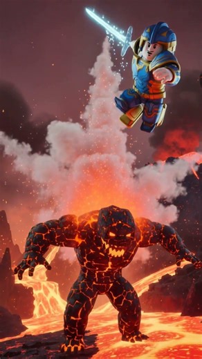 « Epic Roblox Boss Battle - Knight vs Lava Monster »#roblox #viral #robloxshorts #gaming