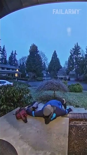 Delivery fails caught on camera #amazon #deliveryfail #fail #ringcamerafootage #securitycamerafails