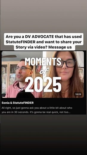 Moments of 2025 for Domestic Violence Crisis Response AI Nonprofit StatuteFINDER
