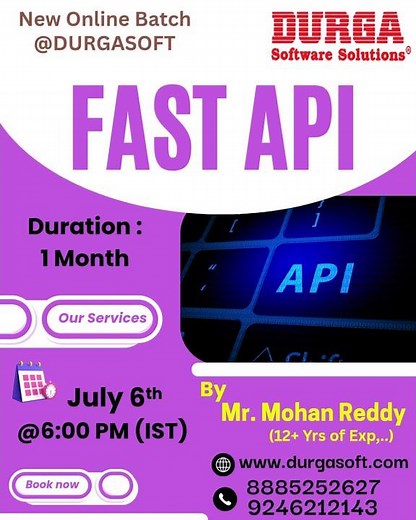 FastAPI Online Training @ DURGASOFT #durgasoftware #durgasoft #fastapi #shorts #durgasoftonine
