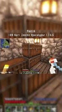 Part 6, 100 Days of Minecraft Zombie Apocalypse 1.16.5 #minecraft #minecraftzombie #lowspecmodpack