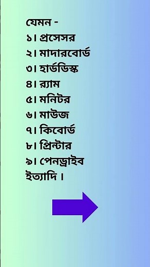 What is Computer Hardware and Type of Hardware | Part-2 Short course video | Bangla Tutorial