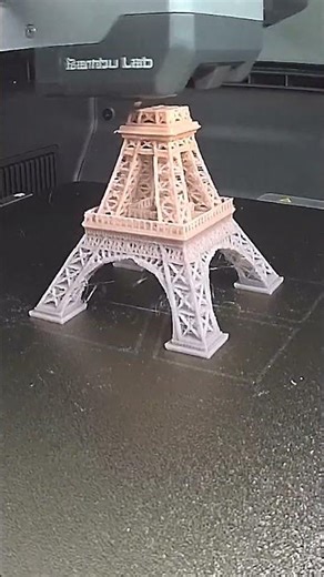 3D Print Timelapse: Eiffel Tower 🗼✨ (Bambu Lab P2S/A1 Combo)