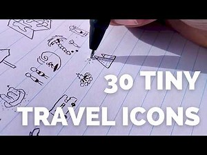 30 Tiny Travel Icons & Doodles for Your Travel Journal (for beginners!)