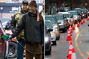 Free gas giveaway begins with heavy traffic after Willie Wilson's $1m donation