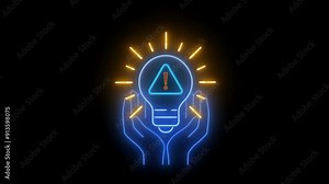 Problem solving concept. the process of achieving a goal by overcoming obstacles, problems in need of solutions in business. Glowing neon line animated problem solving icon on transparent background.