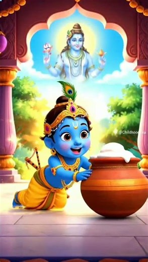 Baby Krishna Cute Moments | Krishna Childhood Story #krishna