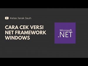 Cara Cek Versi NET Framework Windows