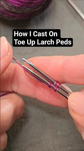 My fav cast on for toe-up socks is Judy's Magic Cast On & here's how I work it in 40 seconds! #knit