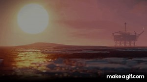 Rust Animated Wallpaper - Oil Rig on Make a GIF