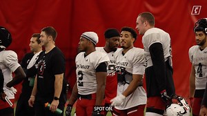 Did Josh Whyle hit the griddy... or was it the skedaddle? He's got the answer on this week's #WiredWednesday. Presented by Stacy Heating & Air Solutions. #Bearcats | Cincinnati Bearcats Football