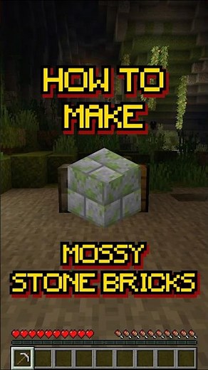 #shorts Minecraft: How to make Mossy Stone Bricks
