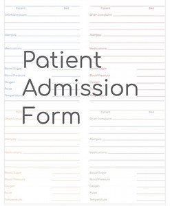 Patient Admission Form: Nursing Handoff Report - Etsy UK