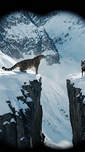 IMPOSSIBLE LEAP: Rare Snow Leopard Hunt Captured in Himalayas! 🏔️🐆 | #viral