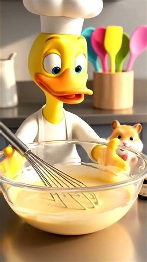 The Little Duck's :Golden Duck Pancake Cooking ASMR | #duck #cute #shorts #funny #cooking