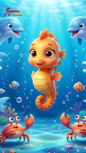 Little Seahorse & Friends | Cute Ocean Cartoon Song | #Shorts