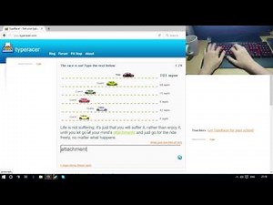 106 WPM "Hunt and peck" Typing (2 fingers)