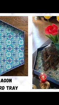 DIY Hexagonal Cardboard Tray.