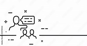 Team building. Teamwork, training, delegation, command, leader, training, management. One line drawing animation. Motion design. Animated technology logo. Video 4K