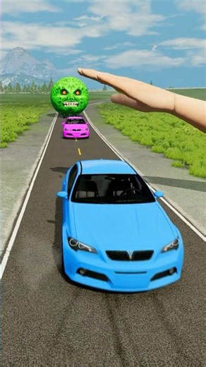 Big & Small Cars vs Giant Hand Slap - BeamNG.drive
