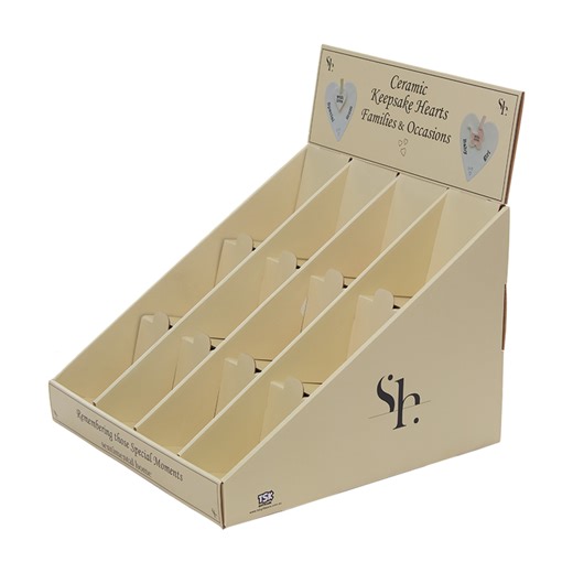 Customizable 3-Tier Tabletop PDQ Cardboard Counter Display Eco-Friendly Foldable Paper Display Box Flat Pack