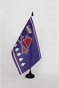 Pawnee people Table Flag 5'' x 8'' - Pawnee Tribe Desk Flag 21 x 14 cm - Black plastic stick and base - AZ FLAG